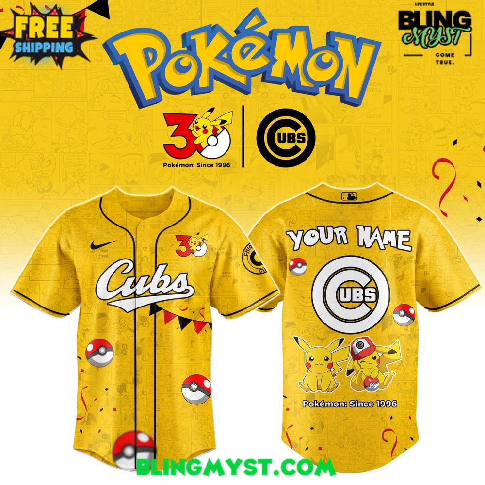Chicago Cubs Pokémon 30th Anniversary Limited Edition Jersey