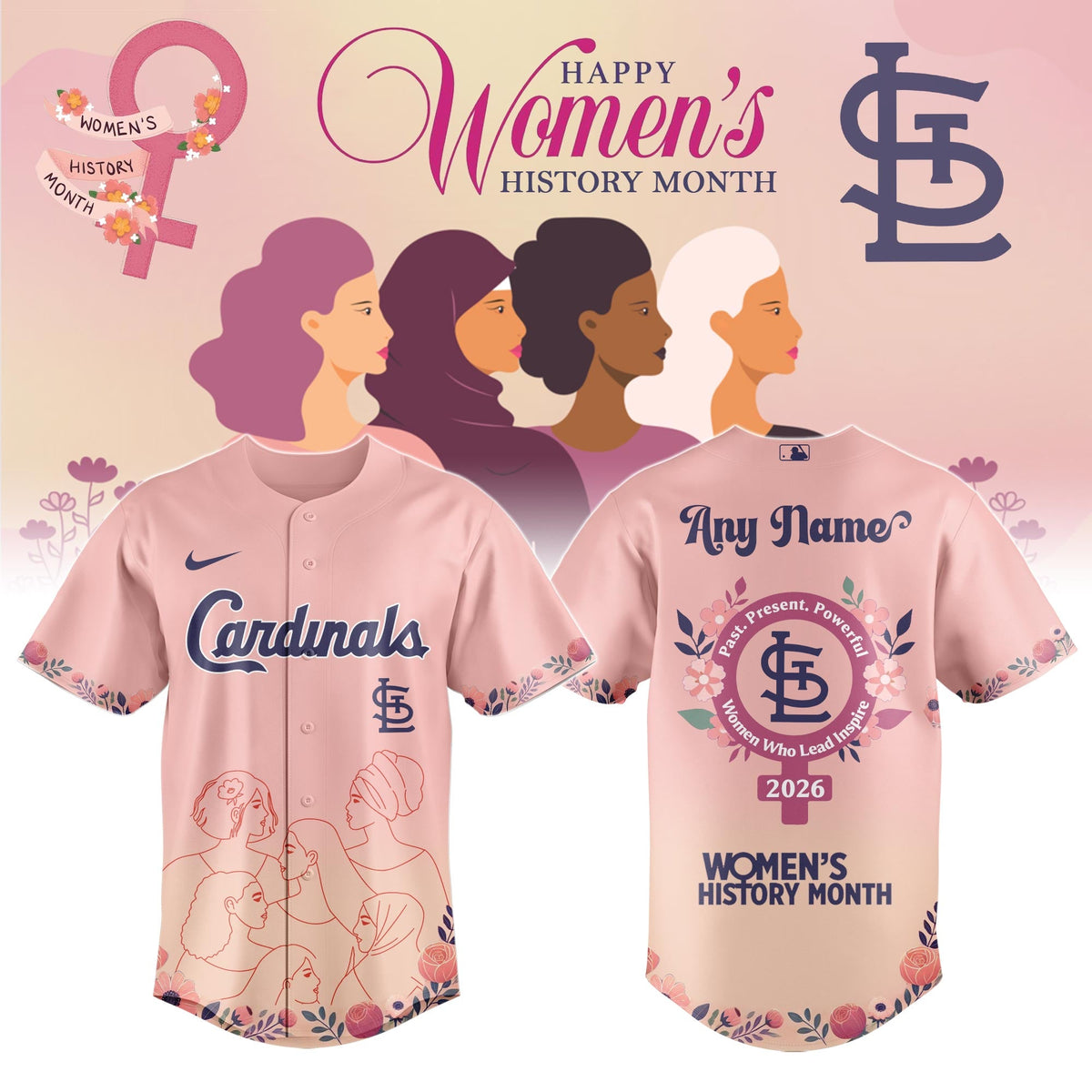 STL Cardinals special Women’s History Month Limited Edition Jersey