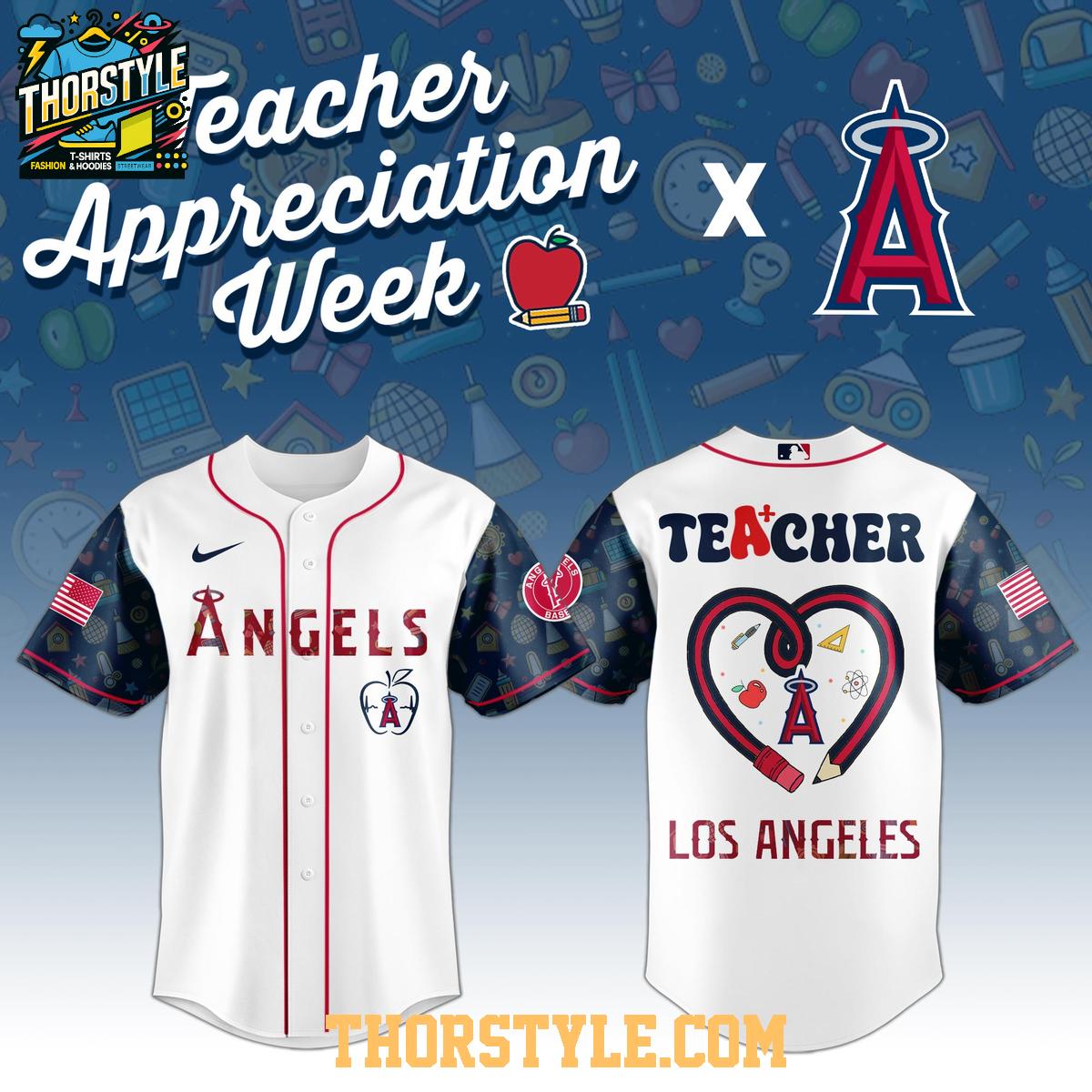 Los Angeles Angels Teacher Appreciation Week 2025 MLB Baseball Jersey