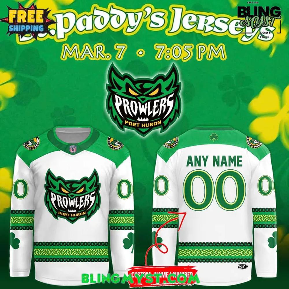 Port Huron Prowlers St. Patrick’s Day Baseball Jersey