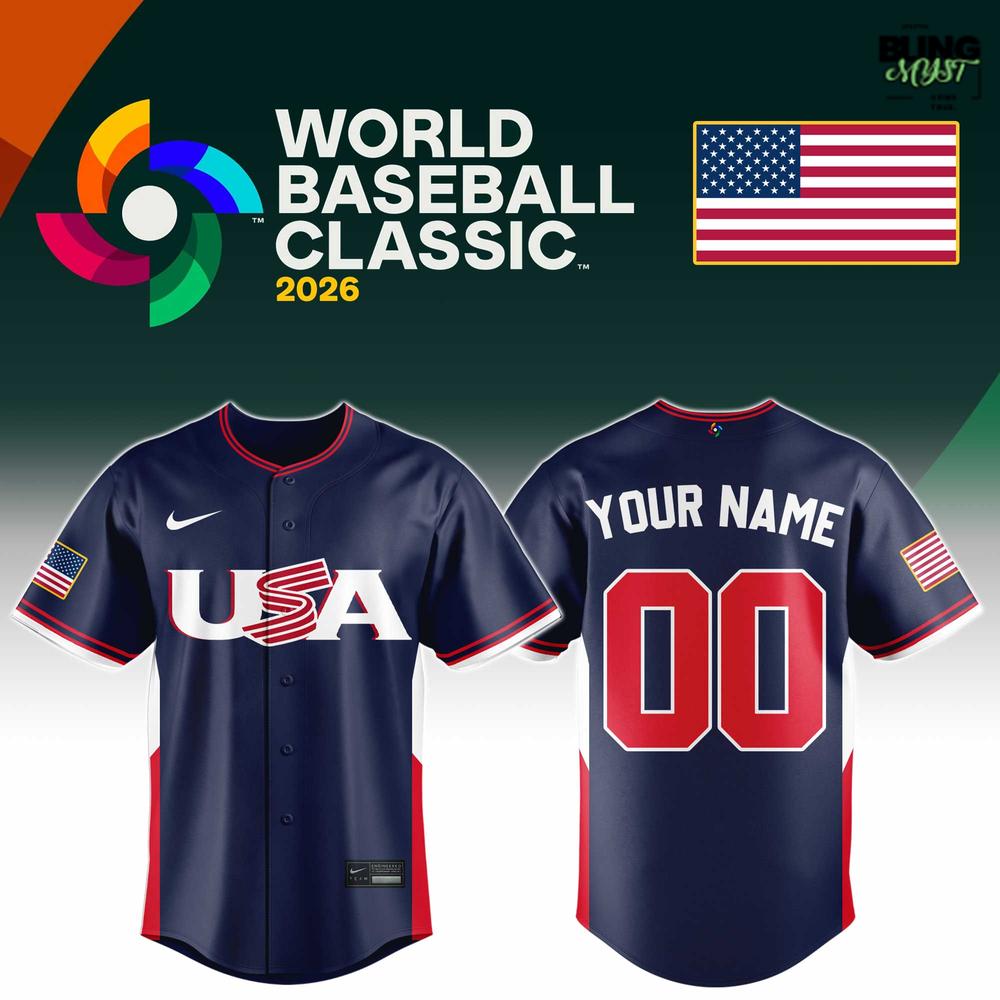 Team USA 2026 World Baseball Classic Navy Baseball Jersey