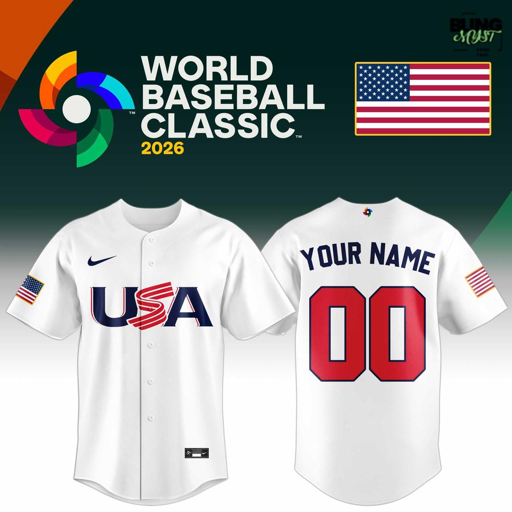 Team USA 2026 World Baseball Classic White Baseball Jersey