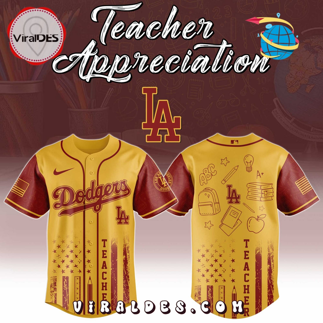 Los Angeles Dodgers MLB x Teacher Appreciation Day Jersey