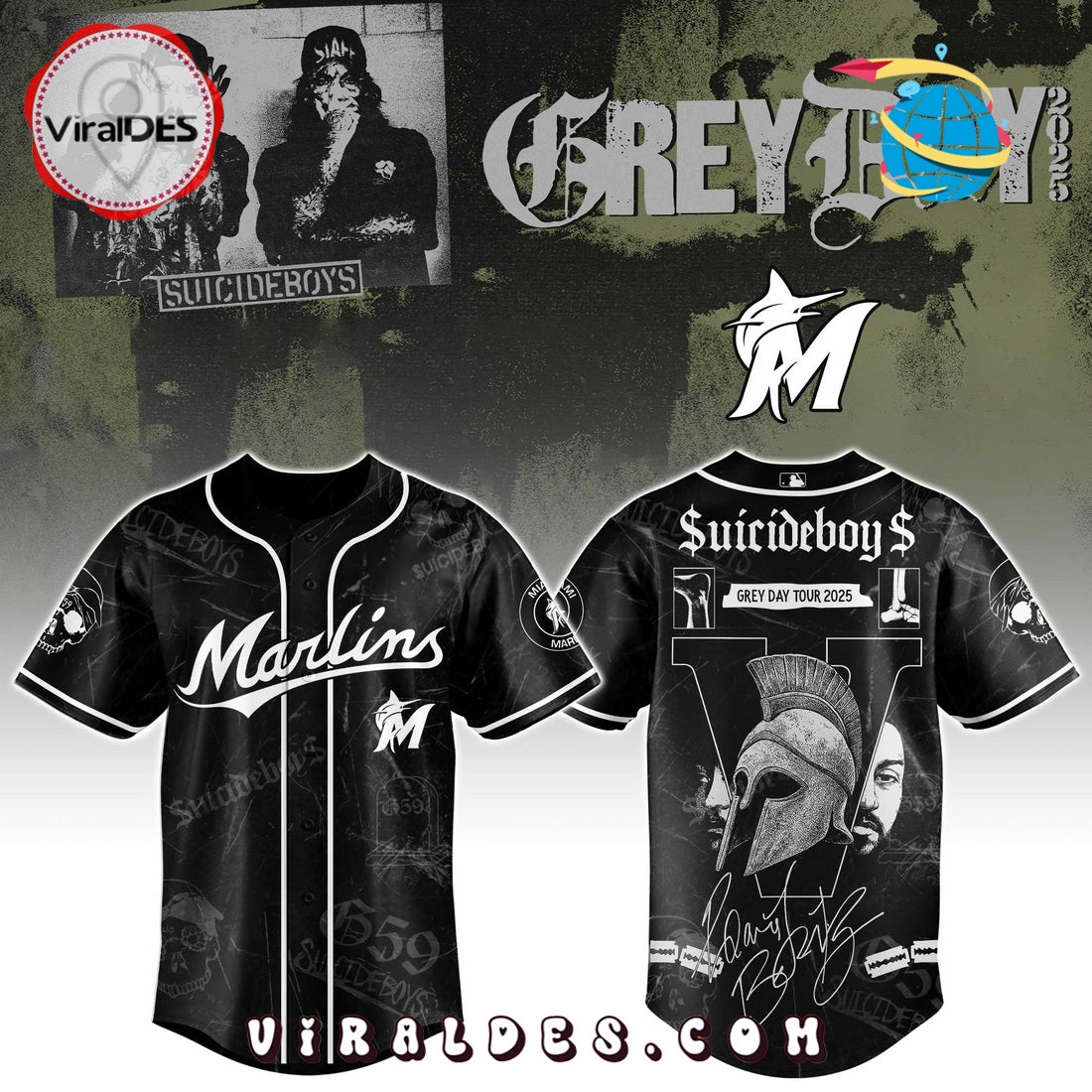 Miami Marlins MLB x Suicideboys G59 Baseball Jersey