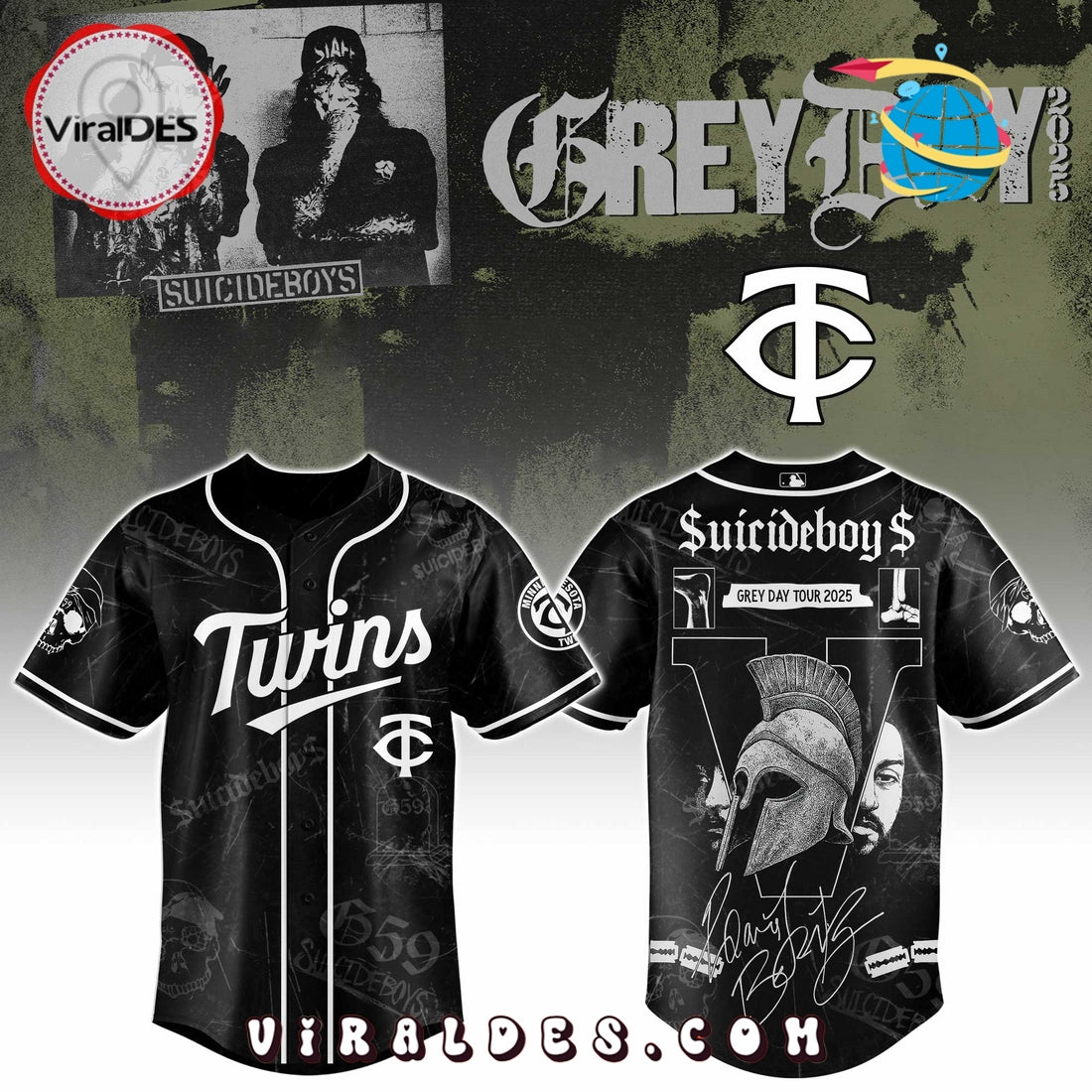 Minnesota Twins MLB x Suicideboys G59 Baseball Jersey