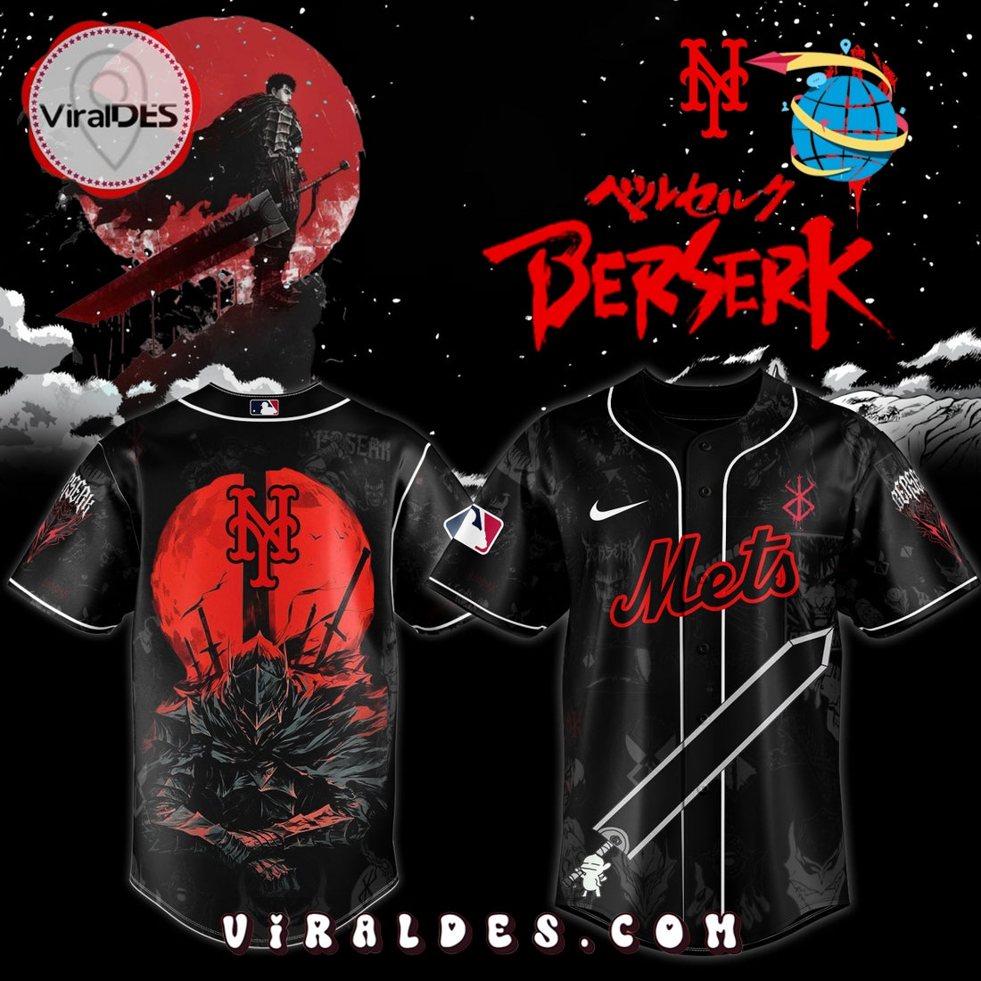 New York Mets x Berserk Limited Edition Baseball Jersey