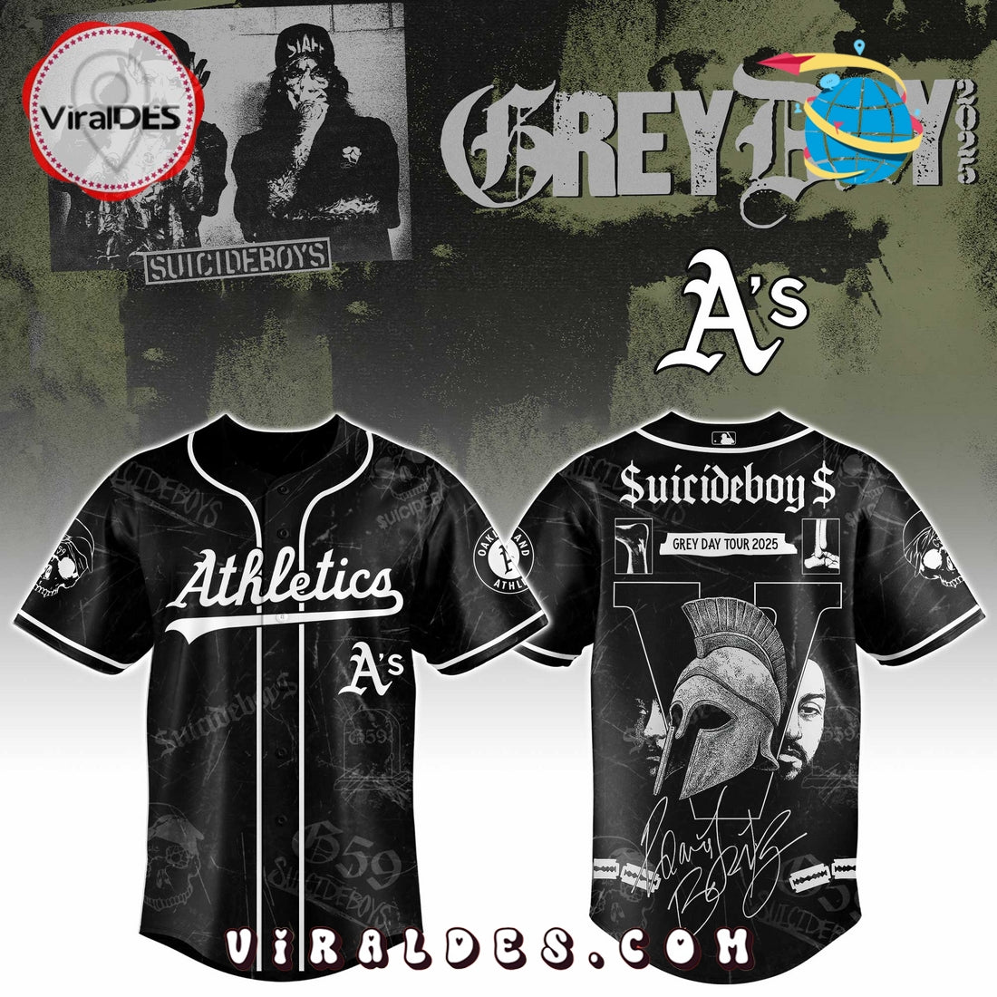 Oakland Athletics MLB x Suicideboys G59 Baseball Jersey