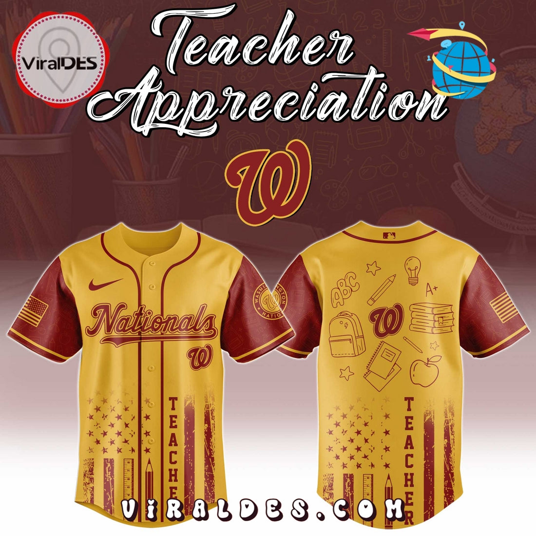 Washington Nationals MLB x Teacher Appreciation Day Jersey